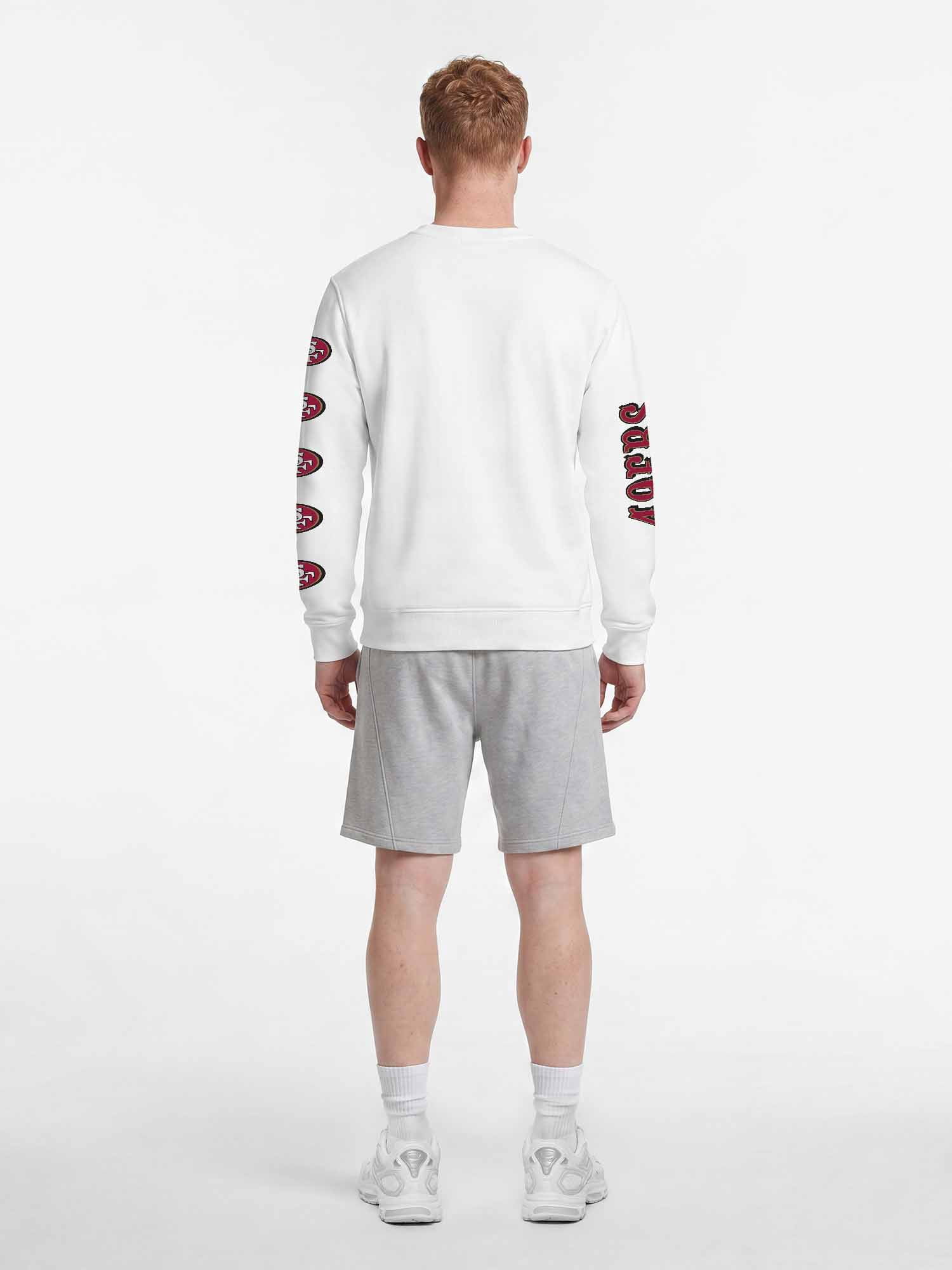 San Francisco 49ers Reebok Mens White Crew Sweatshirt