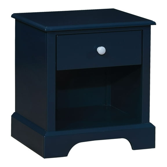 Furniture of America Max 1-Drawer Wood Blue Kids Nightstand with Shelf