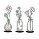 thumbnail image 2 of 3 piezas de flores de metal para decoración de pared, adornos colgantes decorativos de hierro, decoración floral para el hogar, la oficina o el Estilo A, 2 of 8