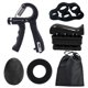 thumbnail image 1 of Kit de fortalecimiento de agarre de mano (paquete de 5), entrenador de fuerza de agarre, entrenador de entrenamiento de antebrazo, ejercitador de agarre de mano ajustable, ejercitador de fuerza de dedos, estirador de dedos, anillo de agarre y bola de estrés con bolsa de transporte Rojo Verde, 1 of 5