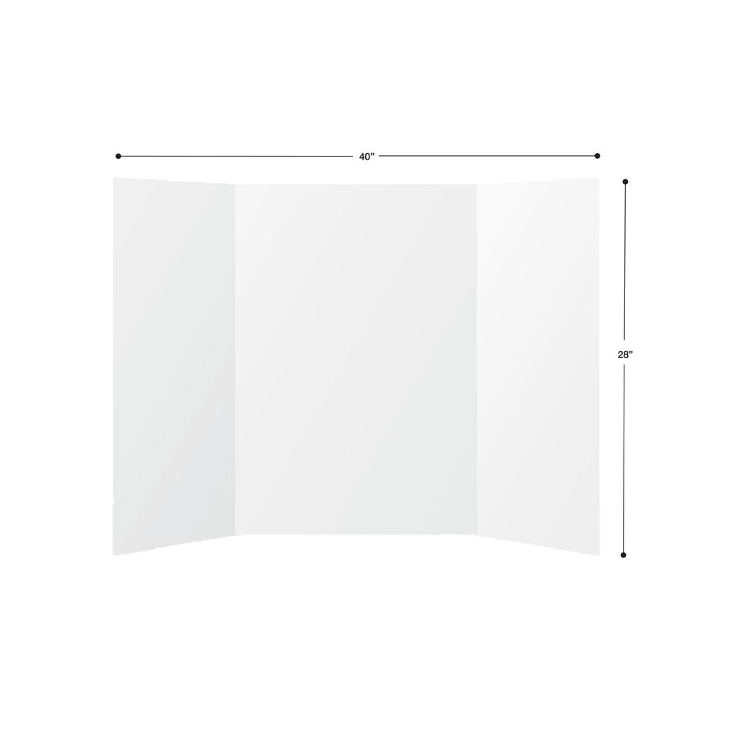 Formit Panneau De Présentation Pour Projets Triptyque Blanc 28 Po X 40 Po (71,1 Cm X 101,6 Cm) PANNEAU DE PRÉSENTATION TRIPTYQUE 28 po x 40 po (71,1 cm x 101,6 cm) BLANC