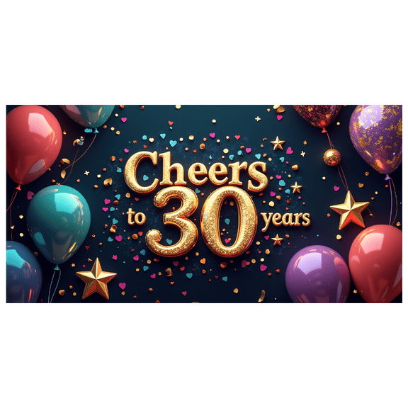 LUUFILx Cheers 30 Years Anniversary Backdrop Birthday Party Celebration Banner Decorations Event Supplies Balloon Props Photography Background