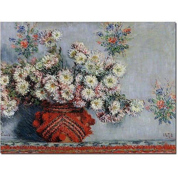 Trademark Fine Art "Chrysanthemums 1878" Canvas Art by Claude Monet