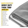 thumbnail image 3 of Core Tarps 10 Mil Heavy Duty Tarp Camping Tarpaulin Waterproof Cover, Silver and Black 30 x 70Ft, 3 of 7