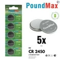 PoundMax CR 2450 Batteries 3v Lithium Button Cell Battery Combo Pack