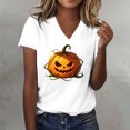 thumbnail image 2 of Bovemsi Tops for Women Trendy Soft Loose‑Fit V‑Neck Graphic Short‑Sleeve Prints Fashion Outfits Clothes XXL, 2 of 4