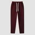 thumbnail image 4 of TOWED22 Baggy Sweatpants Men, Men's Lightweight Sweatpants Open Bottom Joggers Sweat Pants Casual Wide Leg Lounge Pants(Wine,S), 4 of 5