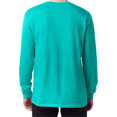thumbnail image 3 of Hanes Men's Essential-T Long Sleeve T-Shirt 5-Pack Crew Neck Classic Fit Athletic Teal Bulk Tee S, 3 of 4