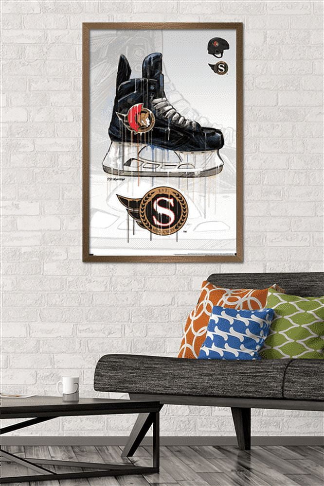NHL Ottawa Senators - Drip Skate 21 Wall Poster, 22.375" x 34", Framed