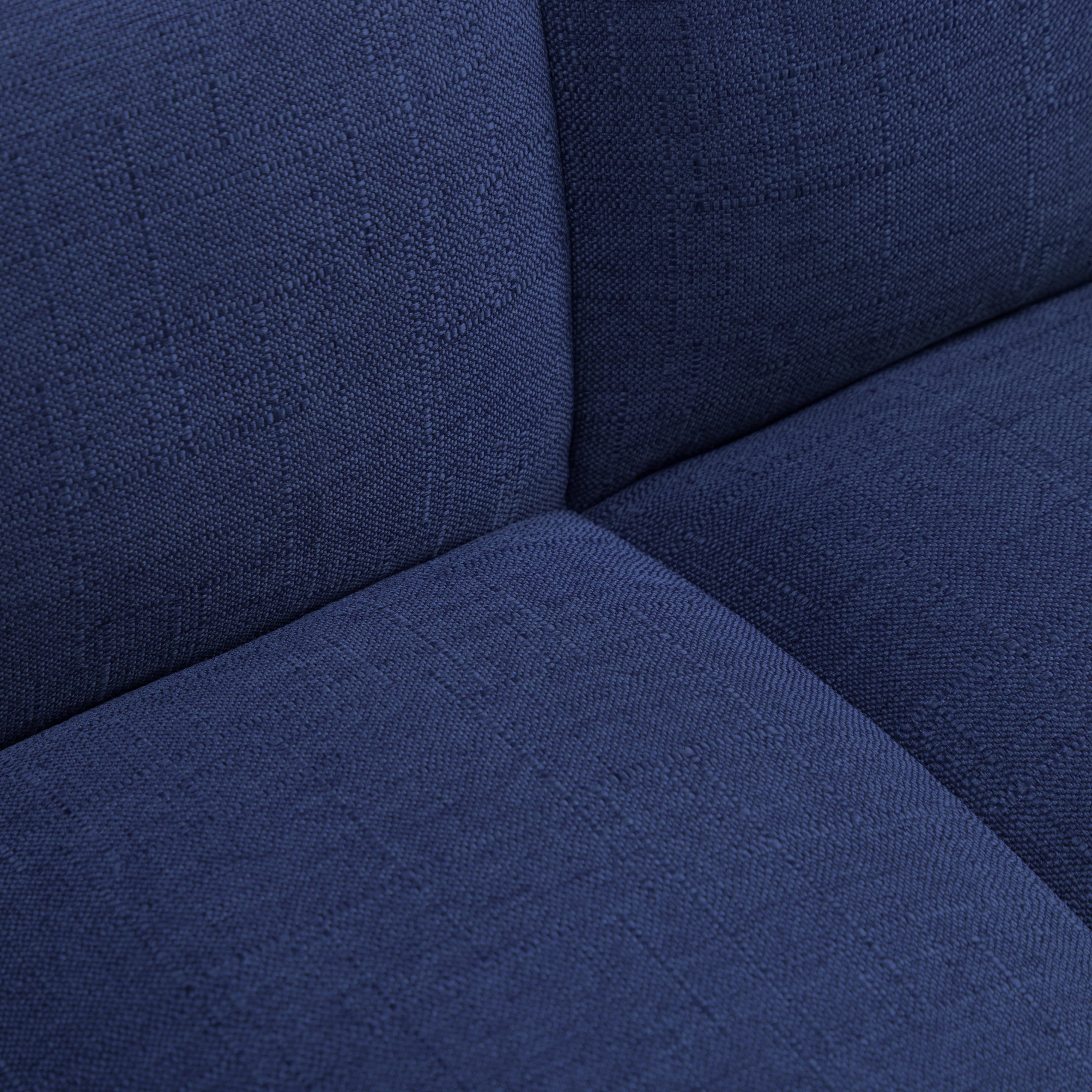 BSHTI 71.5 inch Modern Adult Futon Sofa Bed,Adult Sleeping Chouch with 2 Pillows for Livingroom,Navy Blue