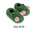 thumbnail image 4 of Novelty Women Frog Shaped Plush Slippers, Household Shoes Soft Comfortable Non Slip Animal Slippers for Indoor Parties Festivals Home , 38-39, 4 of 8