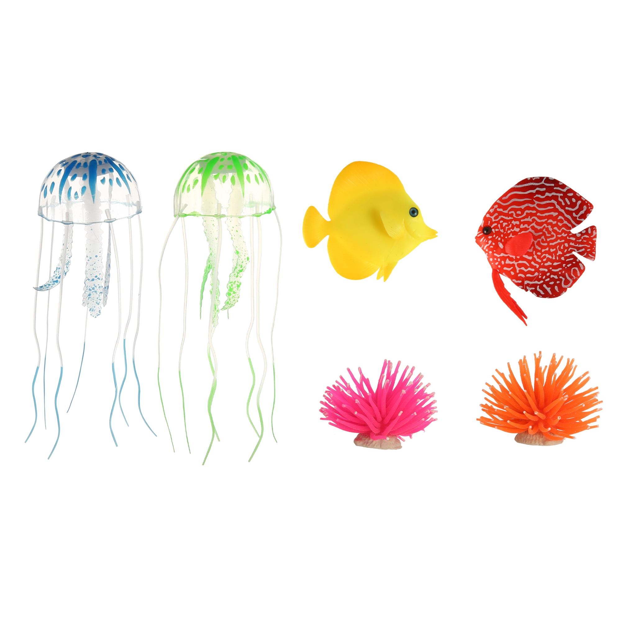 Unique Bargains Aquarium Plants Set Fish Tank Plants Coral Jellyfish
