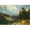 thumbnail image 2 of Bierstadt, Albert 18x13 Gold Ornate Wood Framed with Double Matting Museum Art Print Titled - Mount Corcoran, 2 of 4