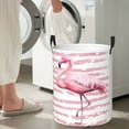 thumbnail image 4 of Picia Flamingo Large Laundry Basket, Waterproof, Freestanding Laundry Hamper, Collapsible Tall Clothes Hamper with Extended Handles-Medium, 4 of 8