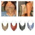 thumbnail image 4 of Backless Crop Top Rhinestones Tassels Body Chain for Women Party Nightclub Crystals Body Jewelry Camisole, 4 of 9