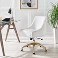 thumbnail image 7 of Computer Work Desk Chair, White, Velvet, Modern Contemporary, Home Business Office Furniture, 7 of 7