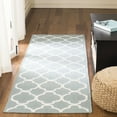 thumbnail image 3 of SAFAVIEH Dhurrie Ulysses Geometric Moroccan Wool Area Rug, Blue/Ivory, 6' x 9', 3 of 10