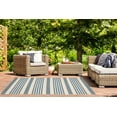 thumbnail image 4 of Safavieh Courtyard Caroline Striped Indoor/Outdoor Area Rug, Beige/Blue, 5'3" x 7'7", 4 of 11