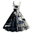 thumbnail image 1 of WILLBEST Vestidos de Mujer Vestidos Vintage para Mujer sin Mangas Hasta La Rodilla Retro Línea A Acampanado Vestido Formal de Fiesta de Graduación 725 Mediana​​, 1 of 2
