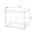 thumbnail image 5 of Vitrina de Acrílico Transparente, Estante de Exhibición de 3 Niveles, Vitrina de Protección Apilable con Puerta Magnética para Figuras de Acción, 5 of 5
