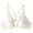 White Bra for Women, variant on Solid Color Lace Front Button Bra, Cross Back Design, Women's Lingerie for Fashion or Everyday Wear, Comfortable and Seductive Beige,L