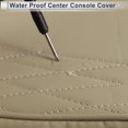 thumbnail image 5 of Car Center Console Cover Center Console Cushion Multifunctional 13.39"x7.48"x3.15" Beige Black Nappa Leather, 5 of 7
