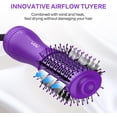 thumbnail image 3 of DAN Hair Dryer Brush Volumizer, 2 inch Oval Hot Air Brush Set Styling 4 in 1 Hair Styler Fast Drying Volumizing Purple, 3 of 8