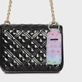 thumbnail image 2 of Unique Bargains 1 Pc Stylish Footprint Pattern Lipstick and Perfume Cover Handbag Charm Decorative Keychain Pinkish Purple, 2 of 5