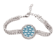 thumbnail image 1 of Nube blanca azul cielo tiempo Pulsera de tobillera de cadena de tenis, joyería de diamantes, 1 of 3