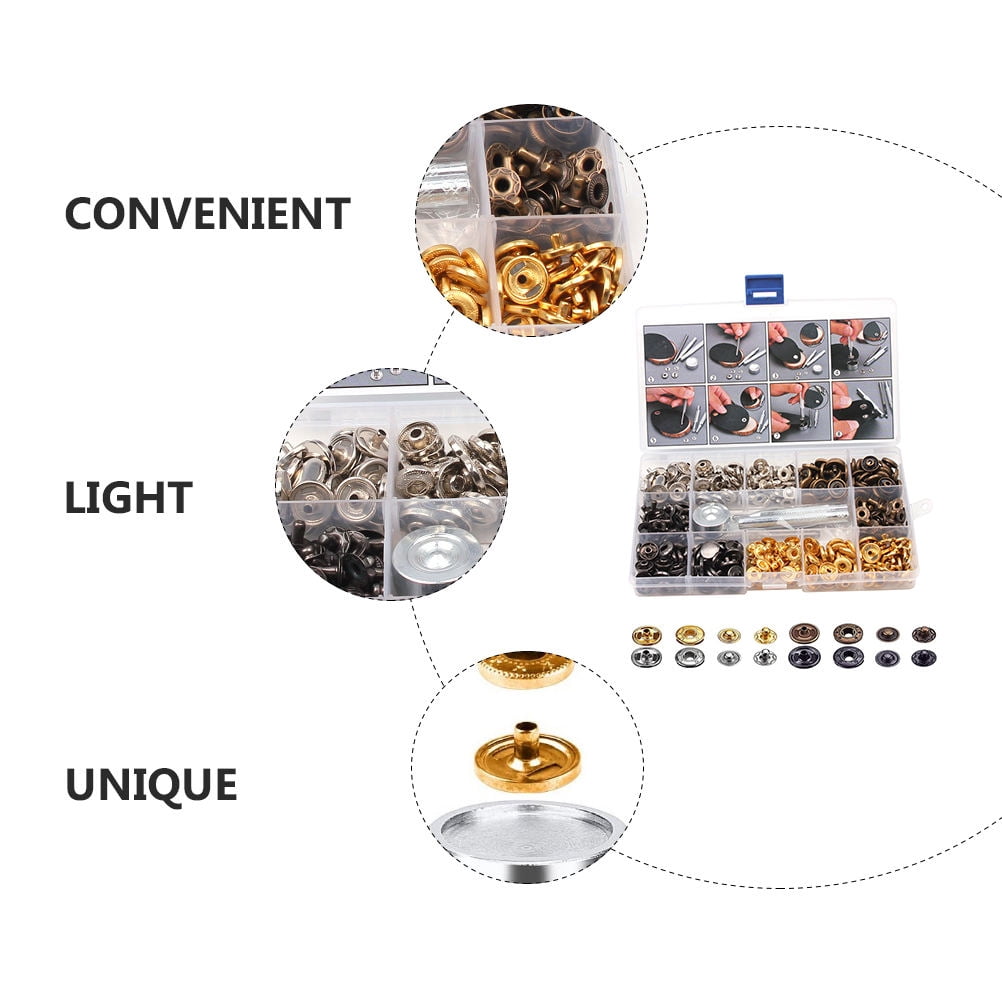 Masteelf Brass Buttons Set - 1 Set of Press Fasteners for Sewing, Crafts, Clothing, and Projects