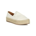 thumbnail image 1 of Women Leatherette Round Toe Espadrille Slip On Flatform Sneakers 18718, 1 of 6