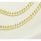 thumbnail image 4 of Cadena cubana de oro delimitada de 14 k con colgante de letra inicial, collar de Aria Jeweler, 4 of 5