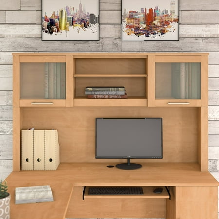 Bush Somerset 60 L Shaped Desk With Hutch Maple Cross Com Bush Somerset 60 L Shaped Desk With Hutch Maple Cross Box 2