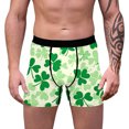 thumbnail image 2 of St. Patrick's Day Boxers for Men Breathable Close Fitting Underpants Solid Polyester 1 Pc, 2 of 9