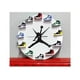 thumbnail image 4 of Reloj de pared 3D, modelo de zapato 3D, muebles para el hogar y la oficina, deportes, baloncesto de la NBA, fondo negro, patrón blanco Cisea, 4 of 4