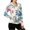 Beige, variant on Womens Tropical Palm Tree Print Hooded Jacket Comfort Casual Sun Protection White Lined Long Sleeve Full Zip Outerwear Lightweight Loose Fit Sport Cardigan