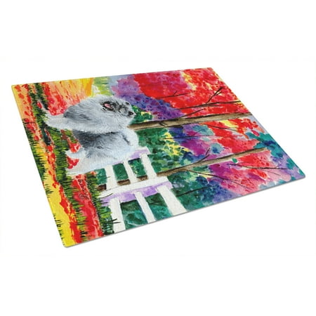

Caroline s Treasures Keeshond Glass Cutting Board Large