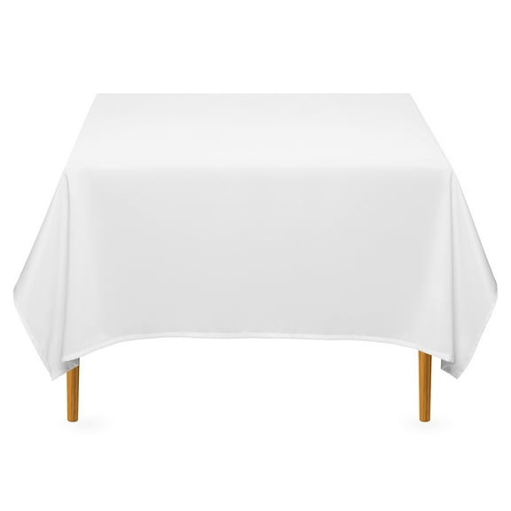 Lann's Linens - 10 Premium 70" Square Tablecloths for Wedding / Banquet / Restaurant - Polyester Fabric Table Cloth - White
