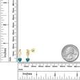 thumbnail image 6 of Gem Stone King 10K Yellow Gold London Blue Topaz Dangle Earrings for Women | 1.10 Cttw | Gemstone November Birthstone | Heart Shape 5MM, 6 of 6