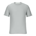 thumbnail image 6 of Qgtaibl Breathable T-Shirt for Men Solid Crewneck Short Sleeve Athletic Tee Quick Dry Performance Workout Shirt Summer Tops Gray,M, 6 of 9