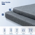 thumbnail image 5 of Bestier 4“ Bamboo Mattress Topper Twin-XL Size | Upgraded Cooling Gel Memory Foam Bed Pad & Bamboo Charcoal Washable Cover for Back Pain Relief, Gray, 5 of 12