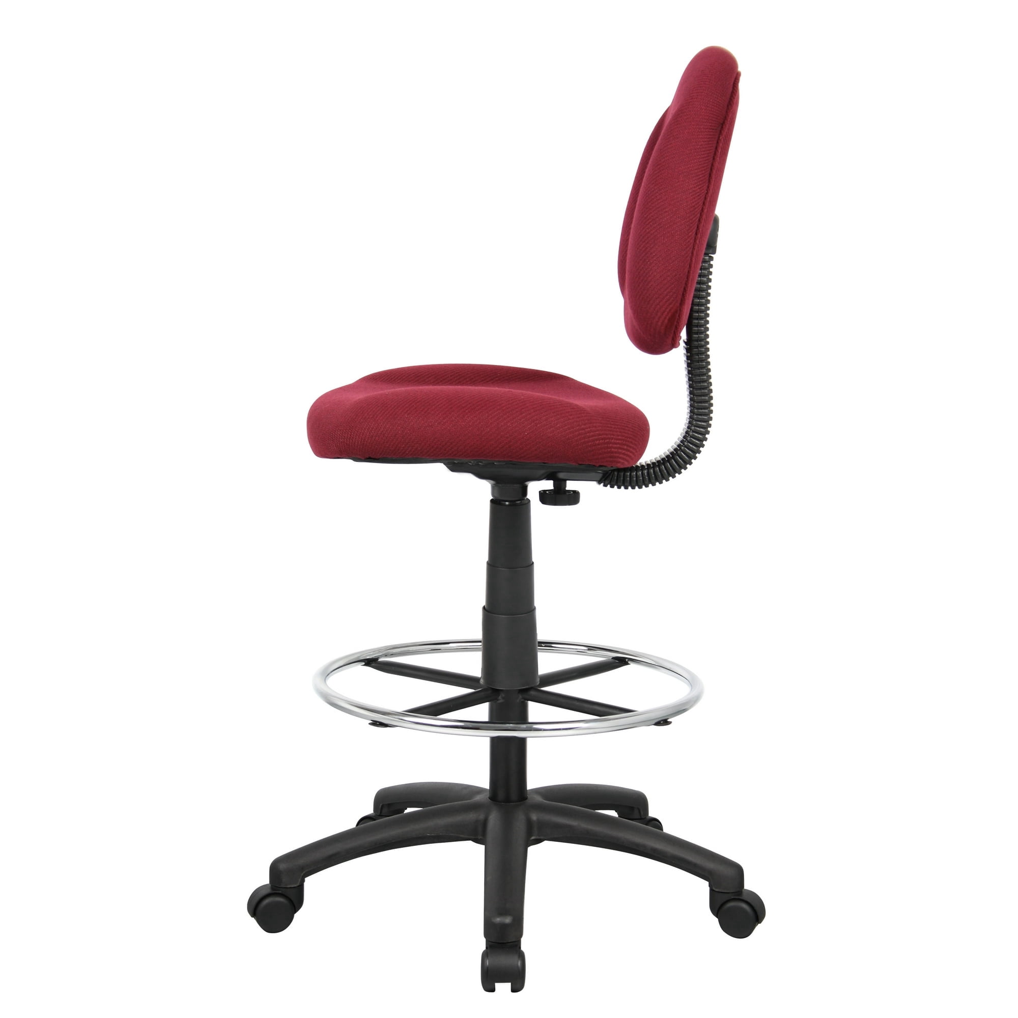 Boss Office Products Sit-Stand Adjustable Desk Chair, Burgundy Red