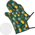 thumbnail image 2 of Tropical Fruit Paradise Print Oven Mitts and Pot Holders Sets 4 Piece Set Kitchen Women Men Cooking Baking Microwave Heat Resistant, 2 of 6