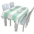 thumbnail image 3 of EREHome Greenwhite Stripes Tablecloth 52x70 inches, 3 of 4