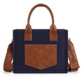 thumbnail image 4 of Wrangler Tote Bag for Women Retro Canvas Top Handle Purses and Handbags, Navy, 4 of 8
