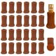 thumbnail image 1 of 24 piezas de calcetines para patas de silla con almohadillas de fieltro, botines para muebles de punto elástico alto con doble color marrón, 1 of 5