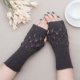 thumbnail image 3 of Guante largo hueco para mujer, versión coreana de guantes extendidos, guantes de manga para dedos, hojas huecas para jugar a la computadora, 3 of 6