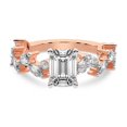 thumbnail image 4 of IGI Certified 2 Carat Emerald Shape Lab Grown Diamond Engagement Ring | 14K Rose Gold | Hester Petite Side Stone Diamond Ring | FG-VS1-VS2 Quality Friendly Diamonds, 4 of 6