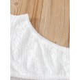 thumbnail image 4 of Seyurigaoka 2Pcs Kids Girls Summer Beach Skirt Set, Sleeveless One-shoulder Vest + Dual-layer Skirt Casual Outfit, 4 of 9
