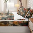 thumbnail image 5 of Homewish Watercolor Tie Dye Zipper Queen Comforter Set with Fitted Sheet and 2 Pillowcases,Abstract Grunge Zipper Bedding Set,Reversible,4pcs, 5 of 8